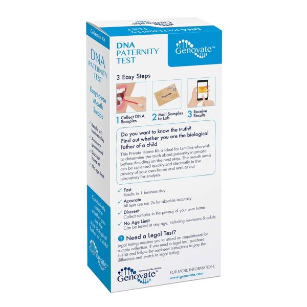 DNA paternity test kit back